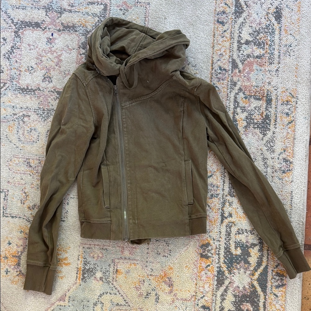 Converse Green Utility Jacket Lightweight Hooded Design